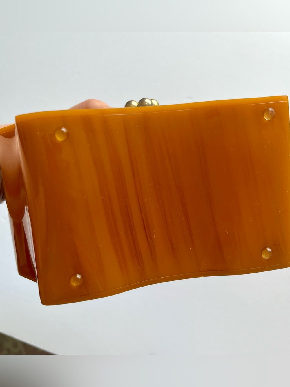 Myles Original 1950’s tortoise lucite box bag. Beautiful! - Picture 3 of 11